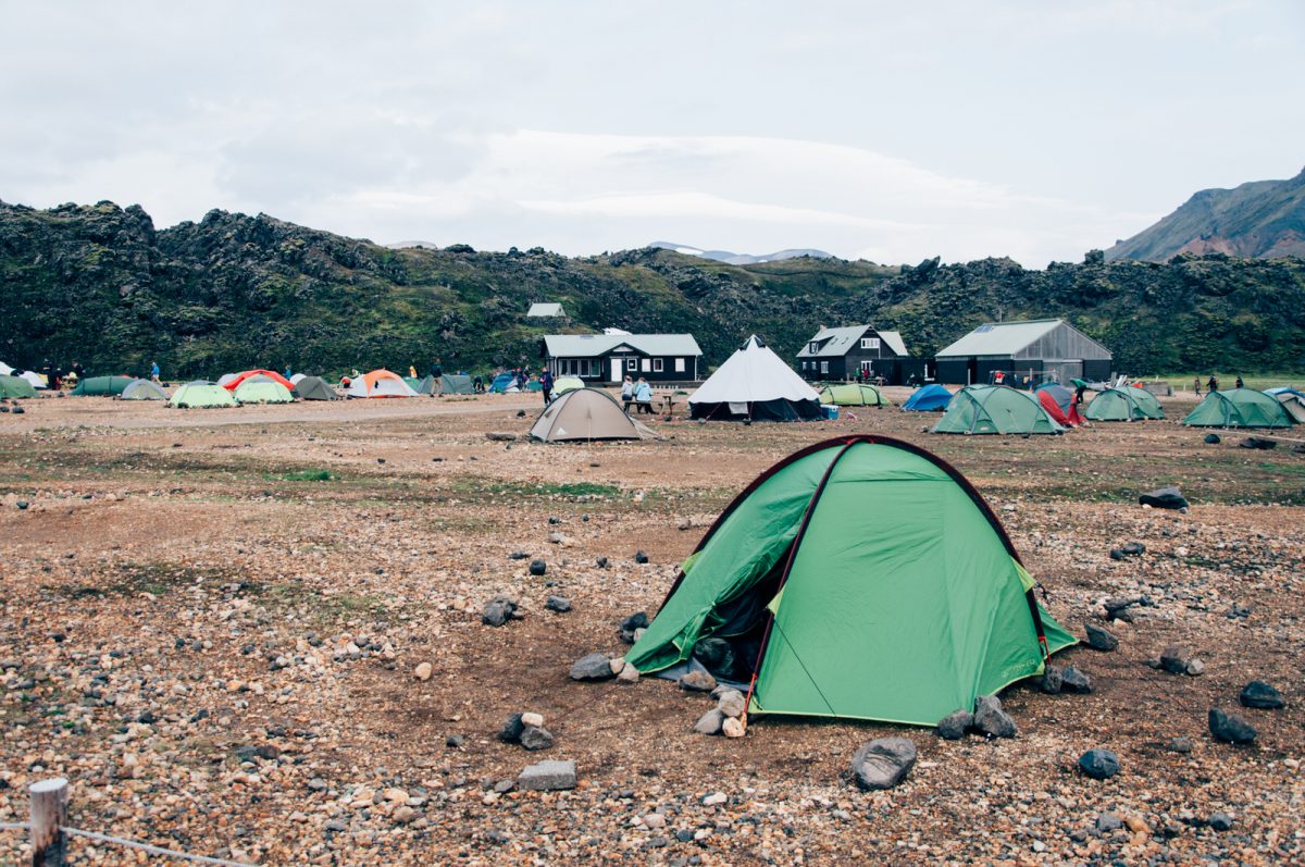 Tente de camping en Islande