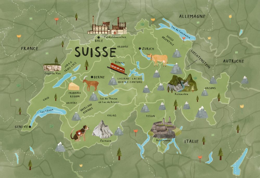 Carte du guide ultime de la Suisse