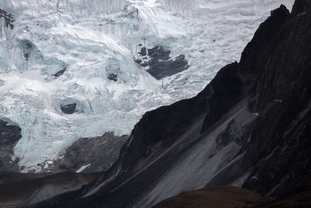 Glaciers croisés trek sur l'Everest.