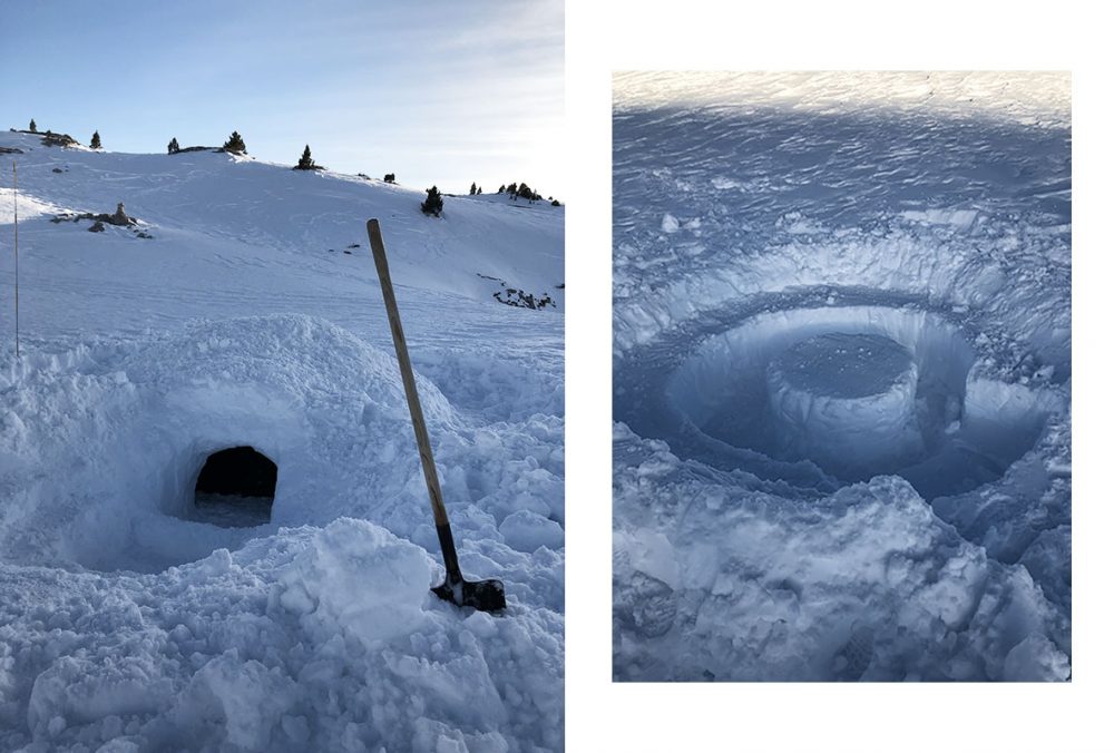 Pour construire un igloo, commencez par creuser un trou.