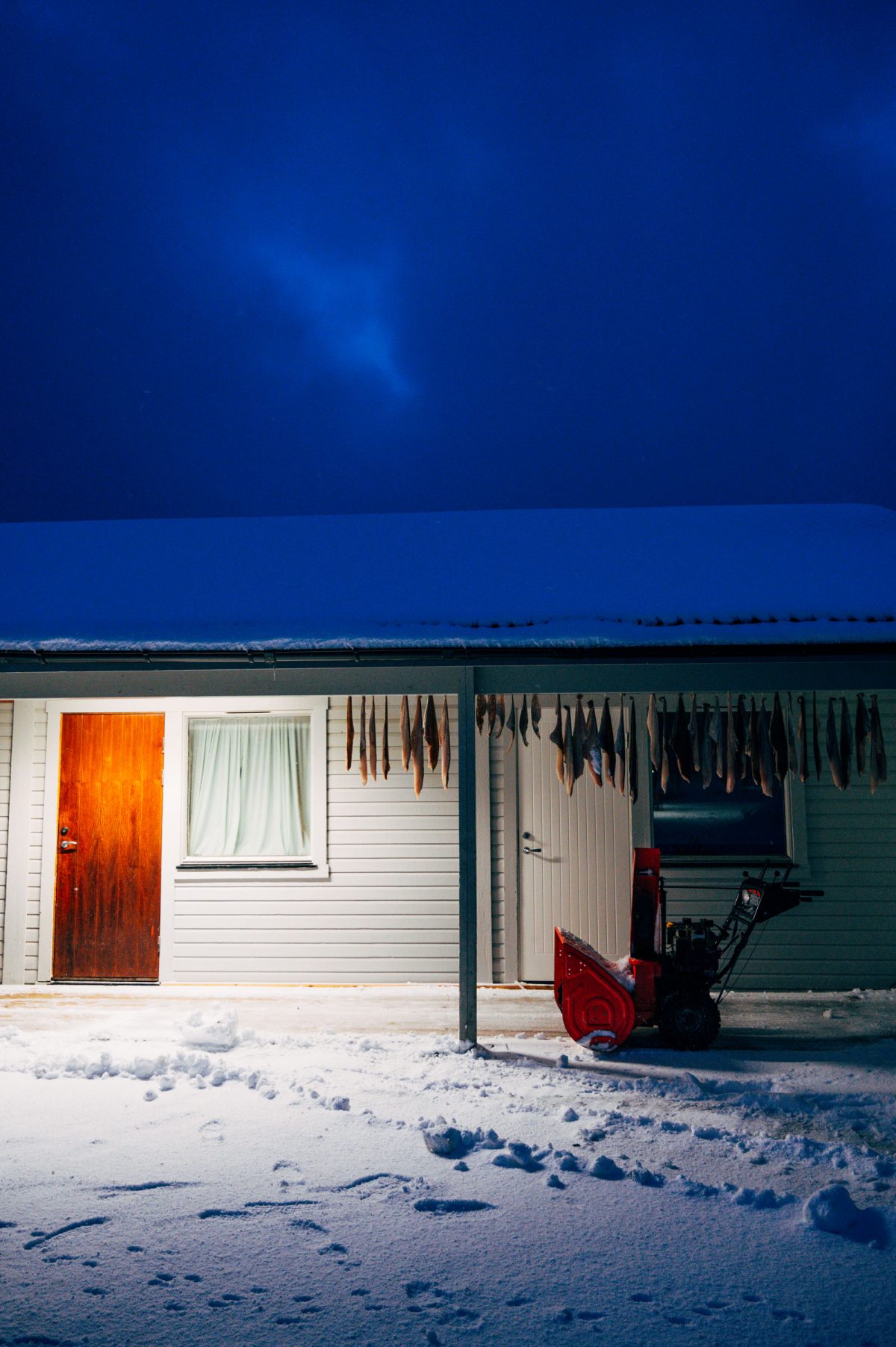 Habitation de Senja en Norvège.