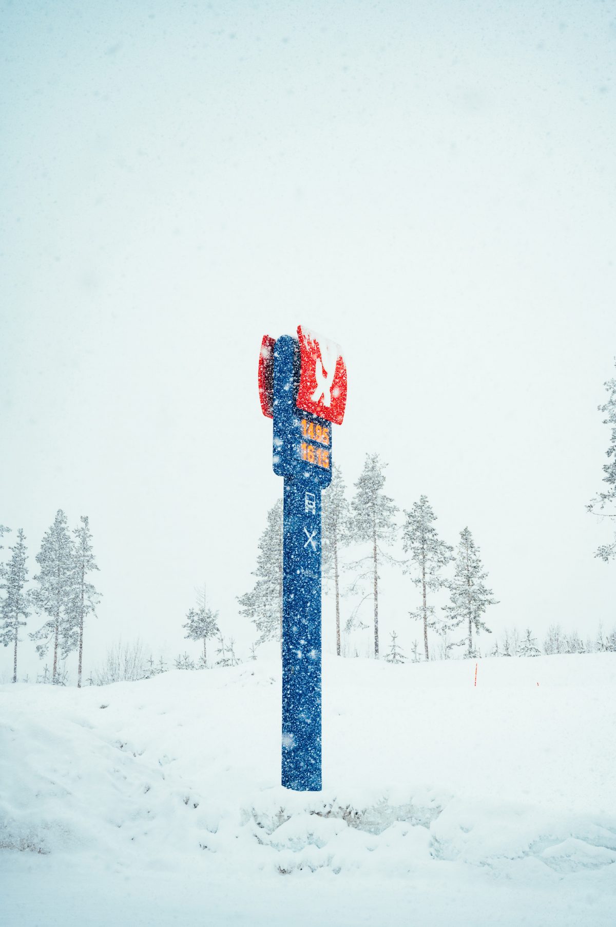 L'île de Senja en Norvège enneigée.