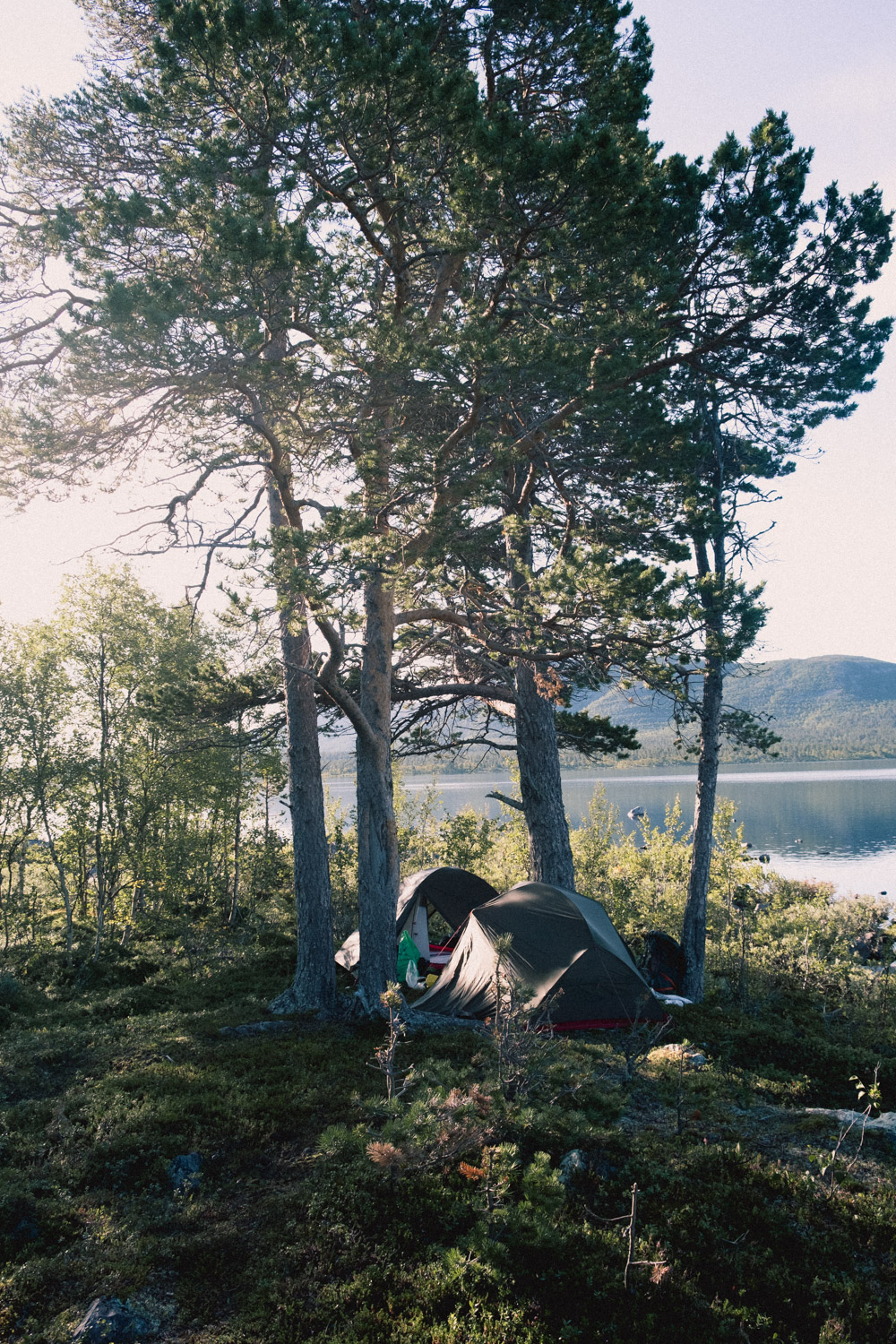 photo d'un campement lors du trek au Sarek.
