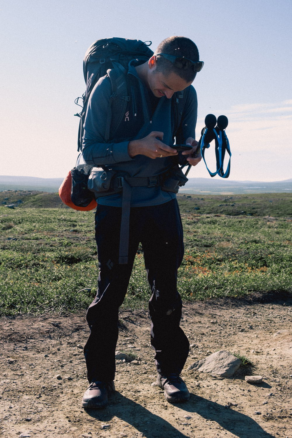 Portrait d'un des marcheurs dans le trek au Sarek.