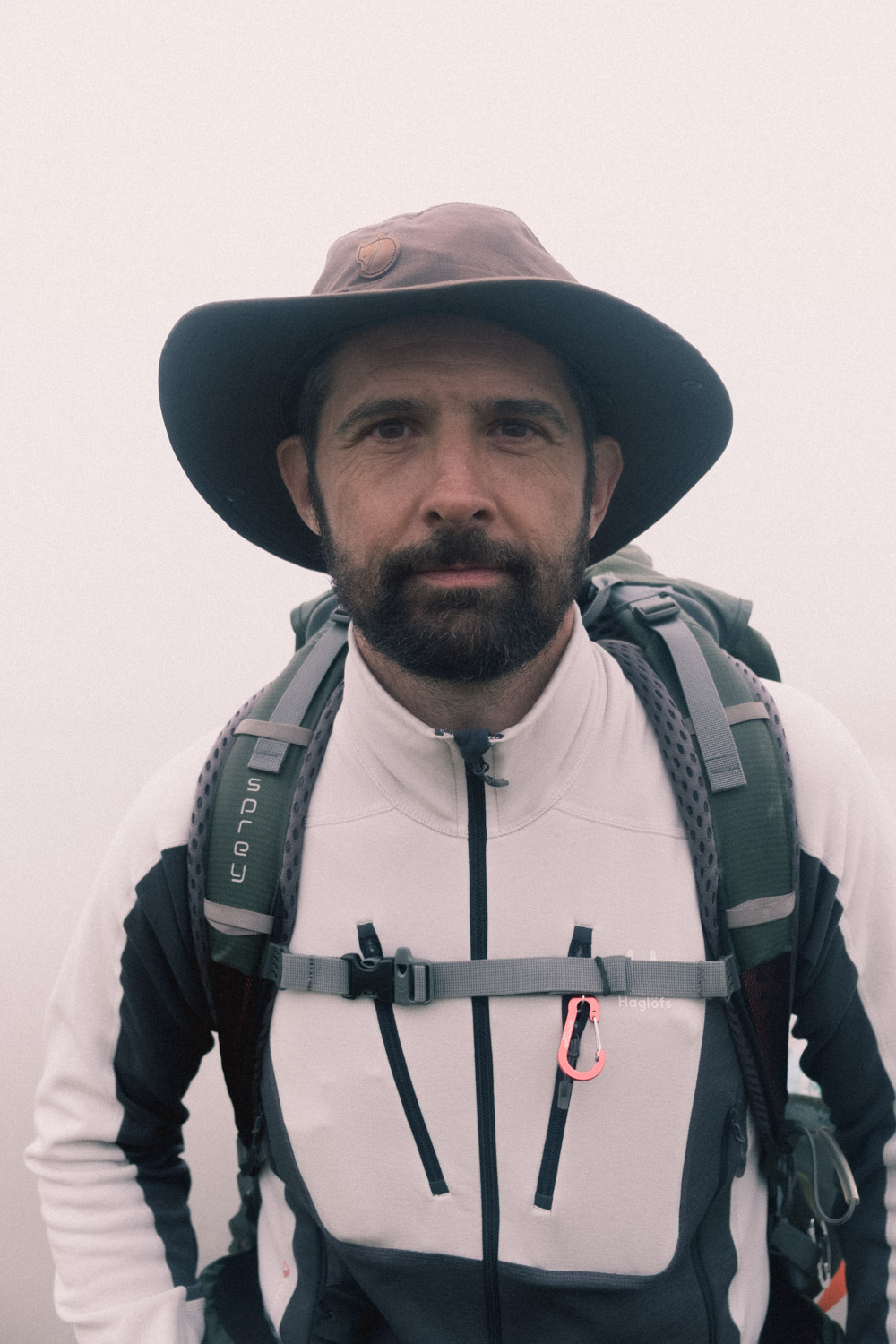 Portrait d'un des randonneurs dans le trek au Sarek.
