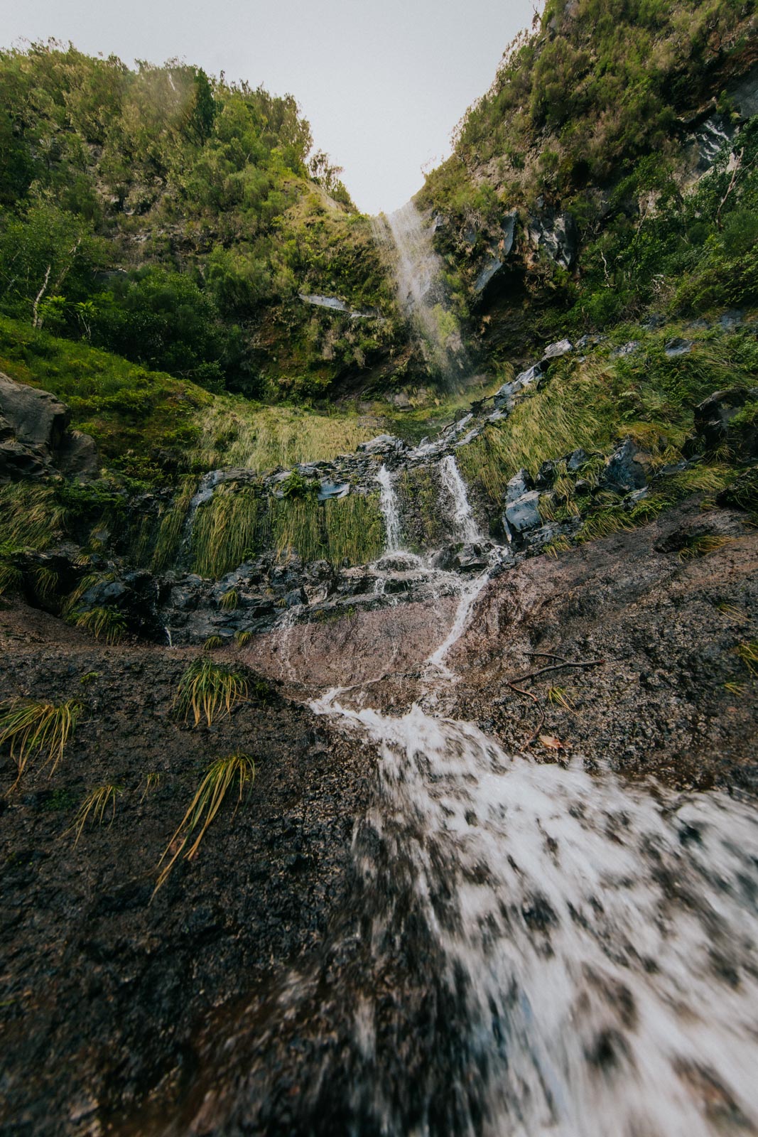 Cascade rencontré lors de la randonnée à Madère.