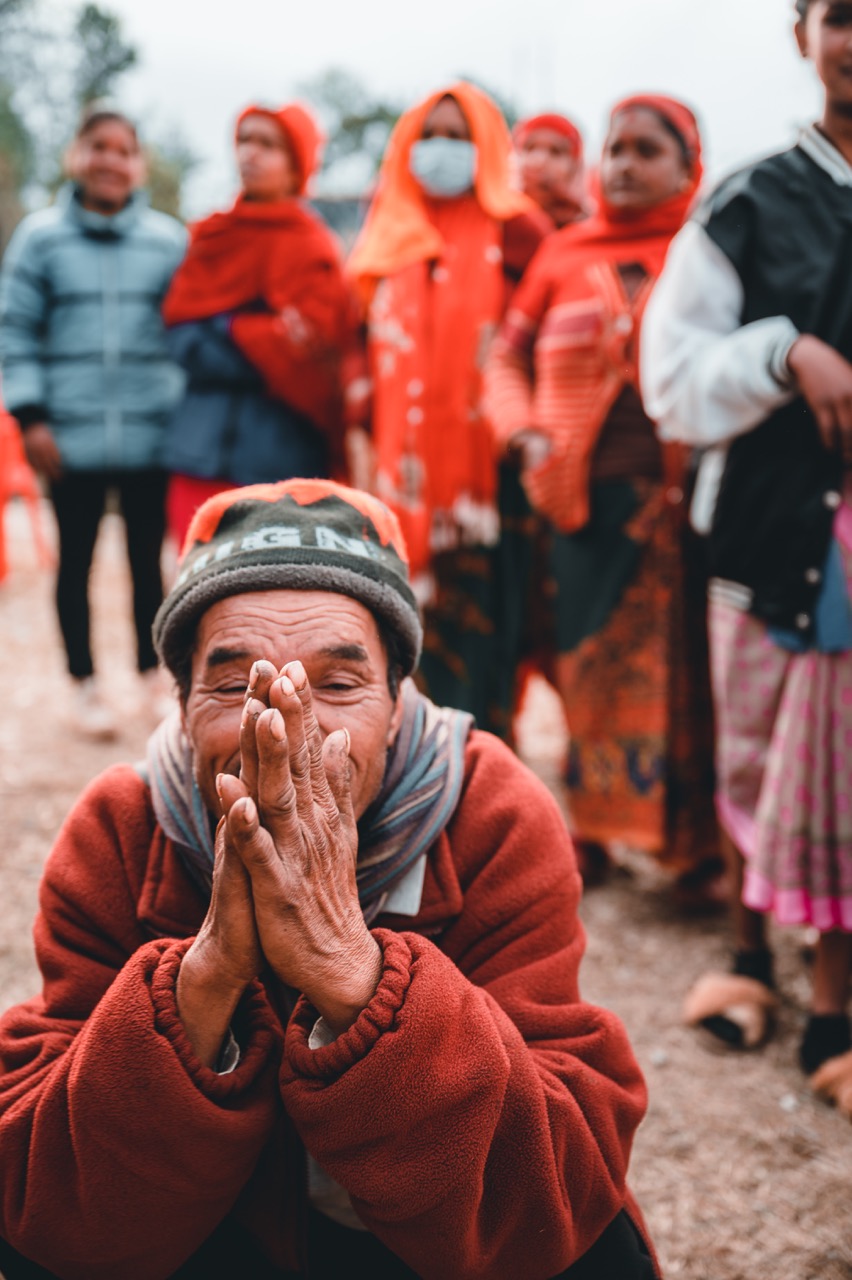 La joie d'être arrivé au bout de ce trek au Népal