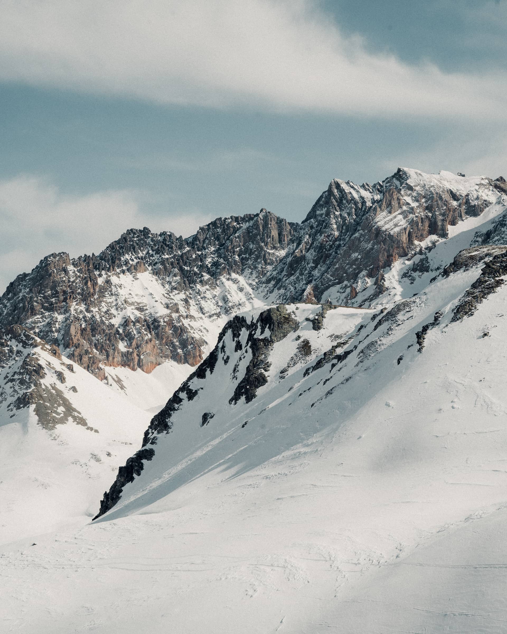 Pour s'initier au ski de randonnée on est allés au Mont Thabor. La vue est magnifique.