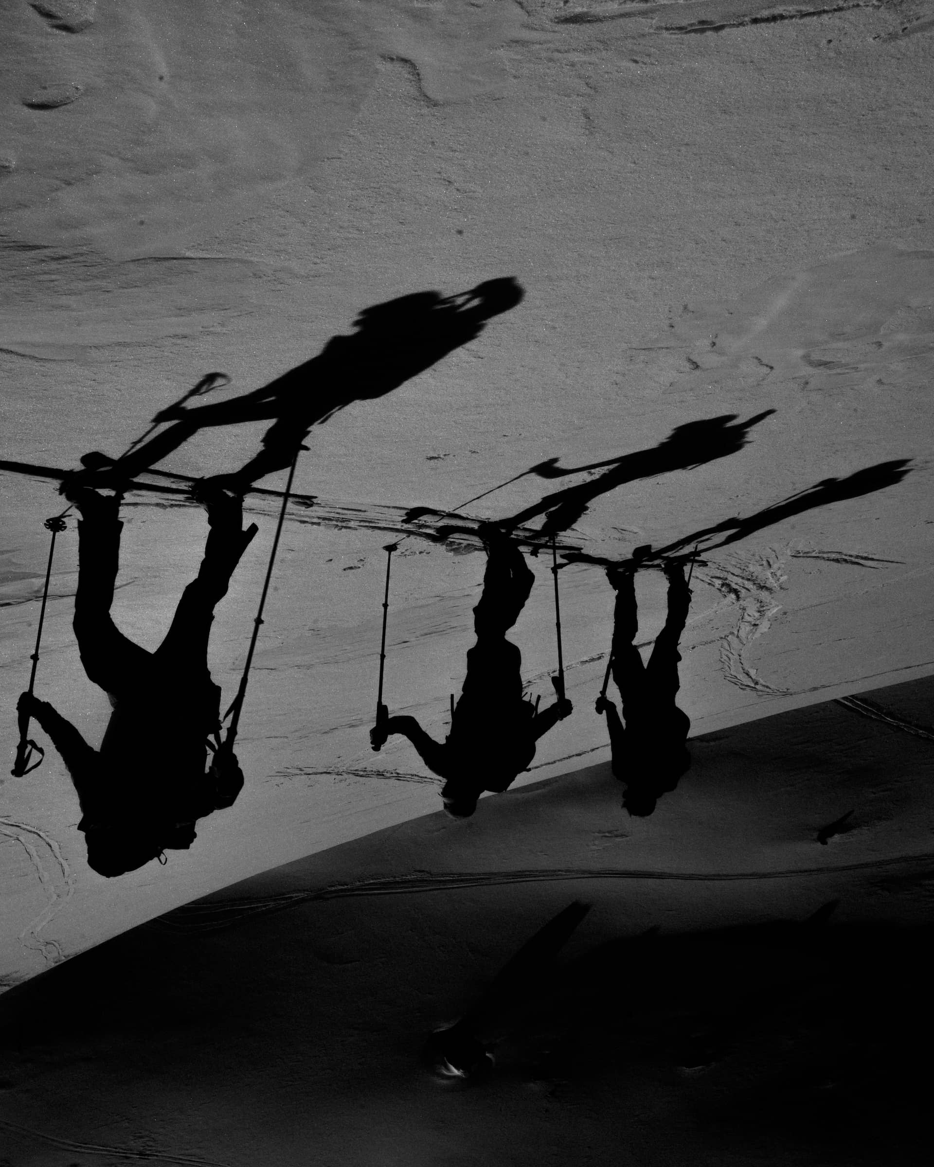 A chaque initiation en ski de randonnée, la montée jusqu'au refuge n'est pas à oublier !