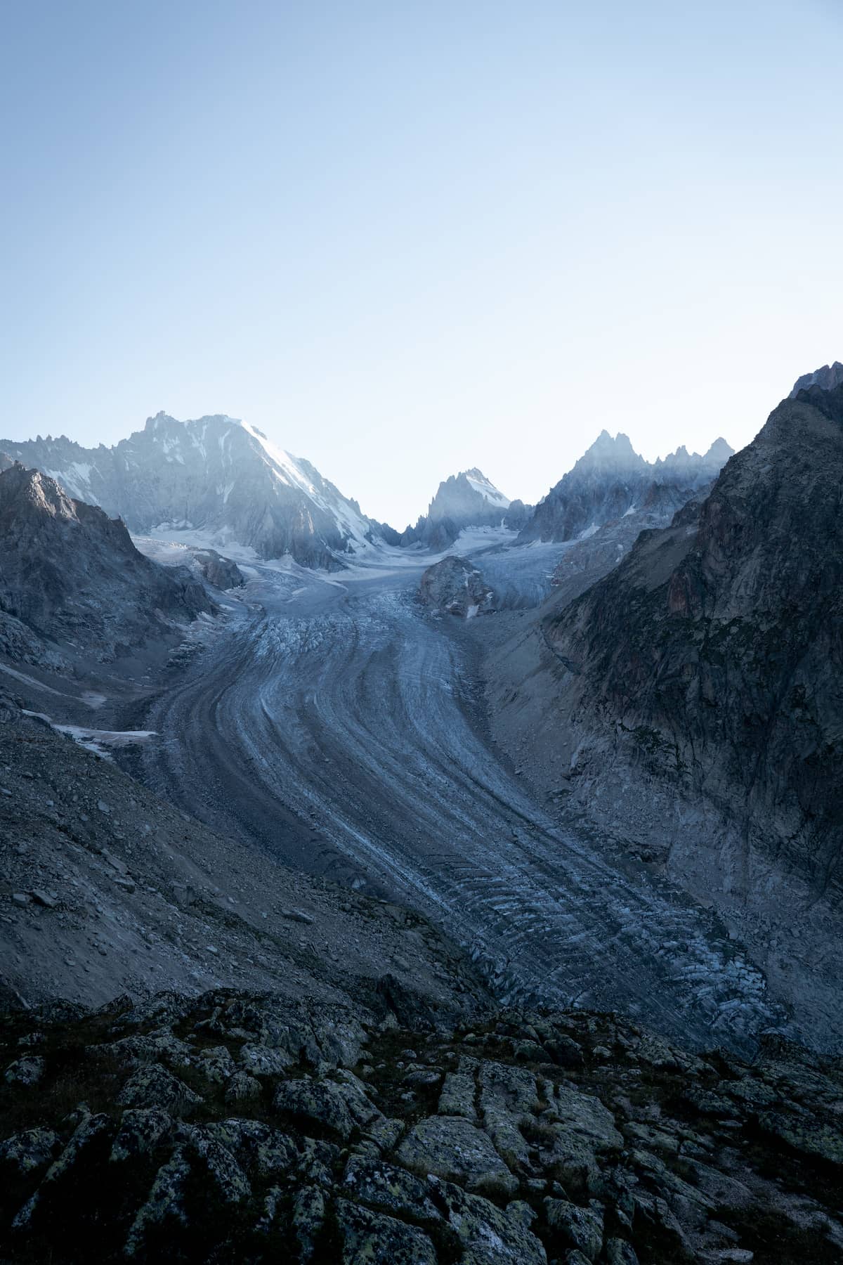 Glacier des Saleinaz depuis la cabane